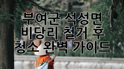 부여군 석성면 비당리 철거 후 청소 완벽 가이드
