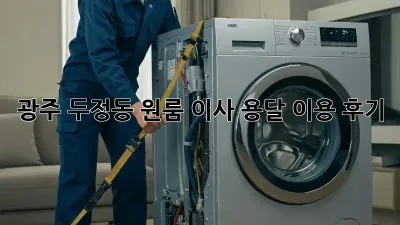 광주 두정동 원룸 이사, 용달 이용 후기!